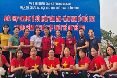 Trường Mầm non Phú Hưng hưởng ứng ngày chạy Olympic vì sức khoẻ toàn dân, vì an ninh Tổ Quốc